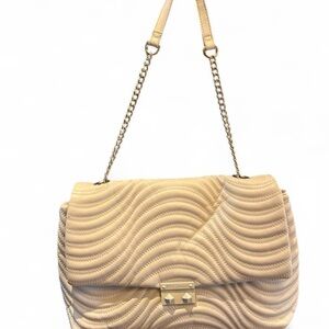 Betsey Johnson quilted cream / off white shoulder bag